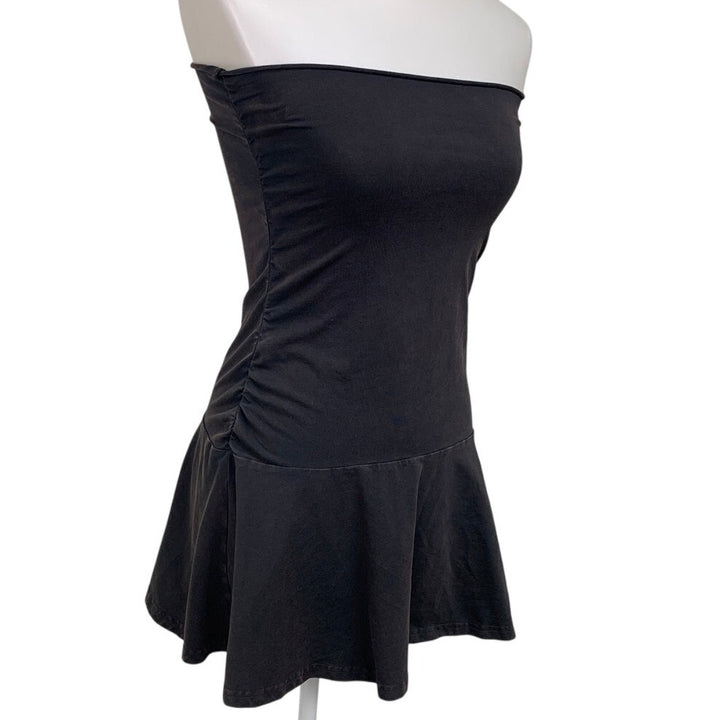 OFFLINE By Aerie Womens XXS Deep Earth Weathered Strapless Sunlight Mini Dress