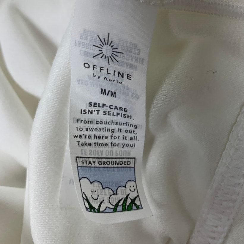 New Offline by Aerie Womens Medium Long Sleeve V Neck Collared Athletic Shirt