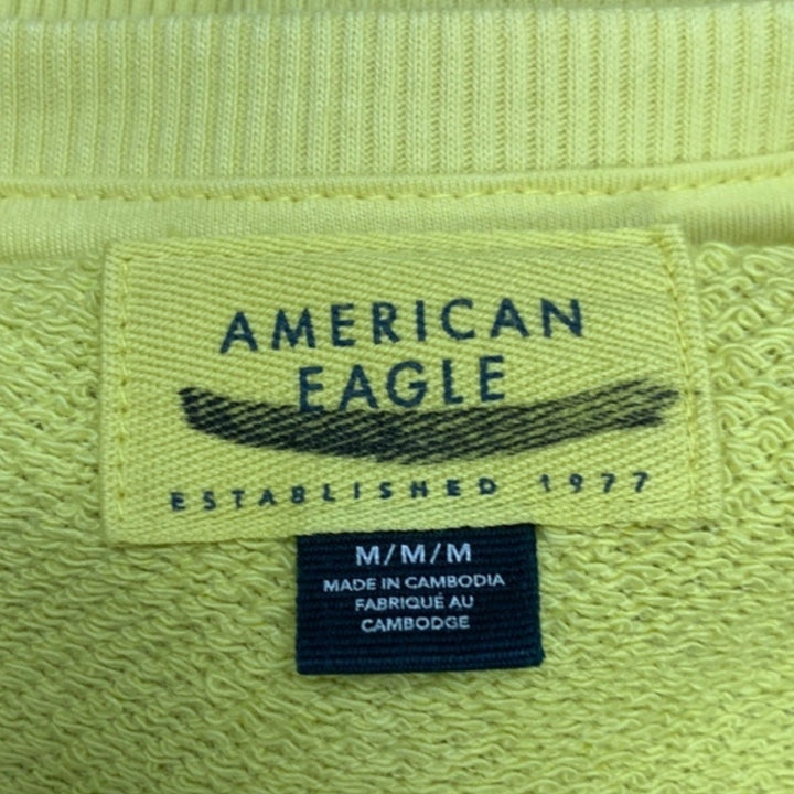 New American Eagle Womens Medium Half Sleeve Henley Cropped Knit Shirt