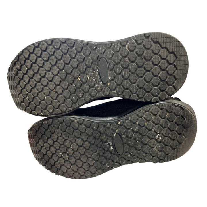 Shulook Mens Size 11.5 Black Mesh Slide On Non Slip Restaurant Service Shoes
