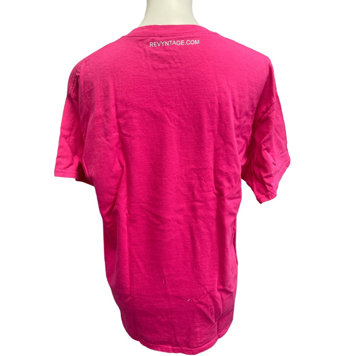 Hand Printed Upcycled Womens Large Saving the Planet is My Superpower Cotton Tee