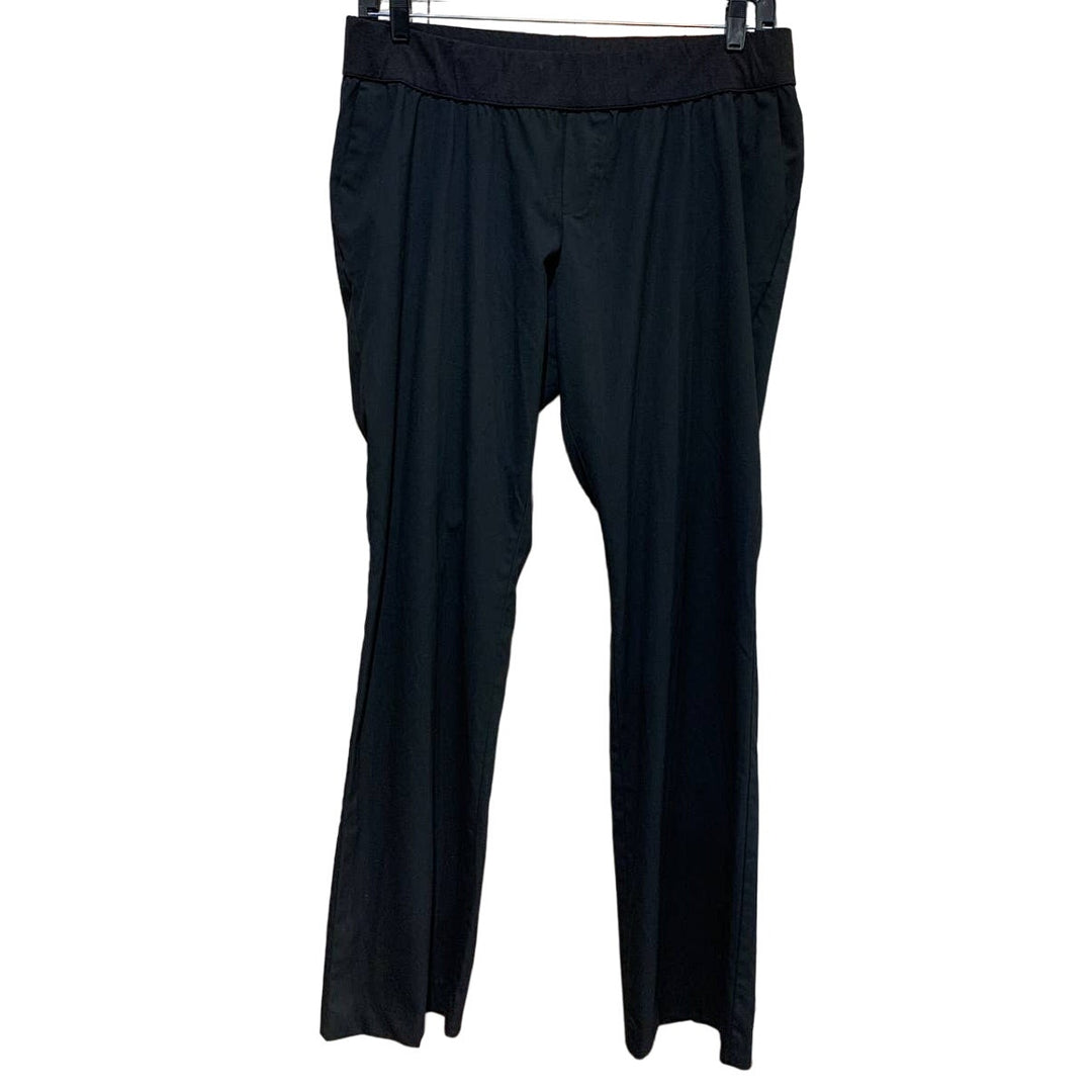 Liz Lange Maternity Large Stretch PolyBlend Basic Black Career Pants w Pockets