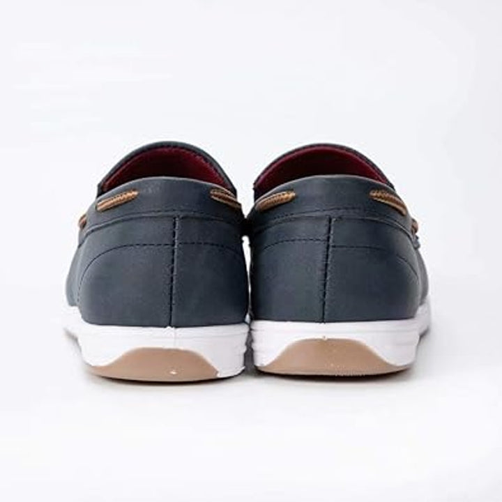 Cherry Popo Little Boys Size 2 Navy Blue Faux Leather Slide On Loafer Boat Shoes
