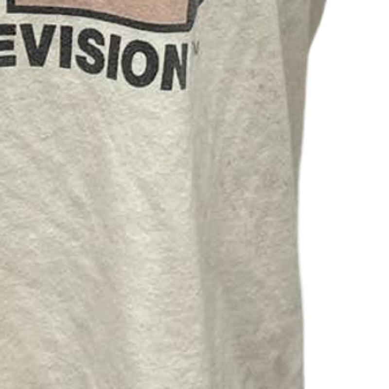 Viacom MTV Mens Large Music Television Floral Logo Short Sleeve Cotton Blend Tee