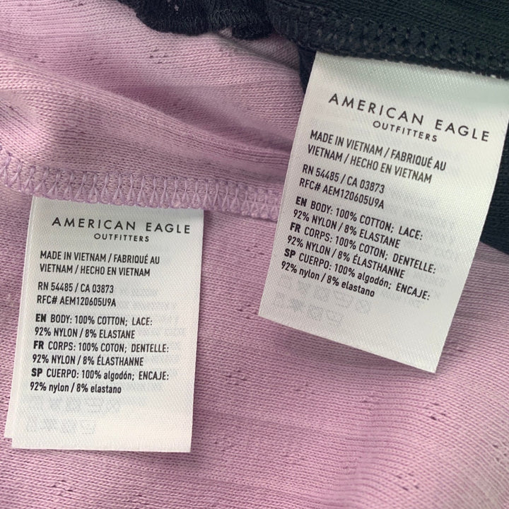 2 New American Eagle Womens Medium Lace Ruffled Edge Spaghetti Strap Tank Tops