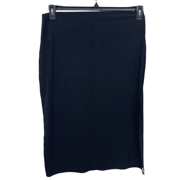 New OFFLINE By Aerie Womens Large Real Me XTRA Ribbed Midi Skirt w Side Slit