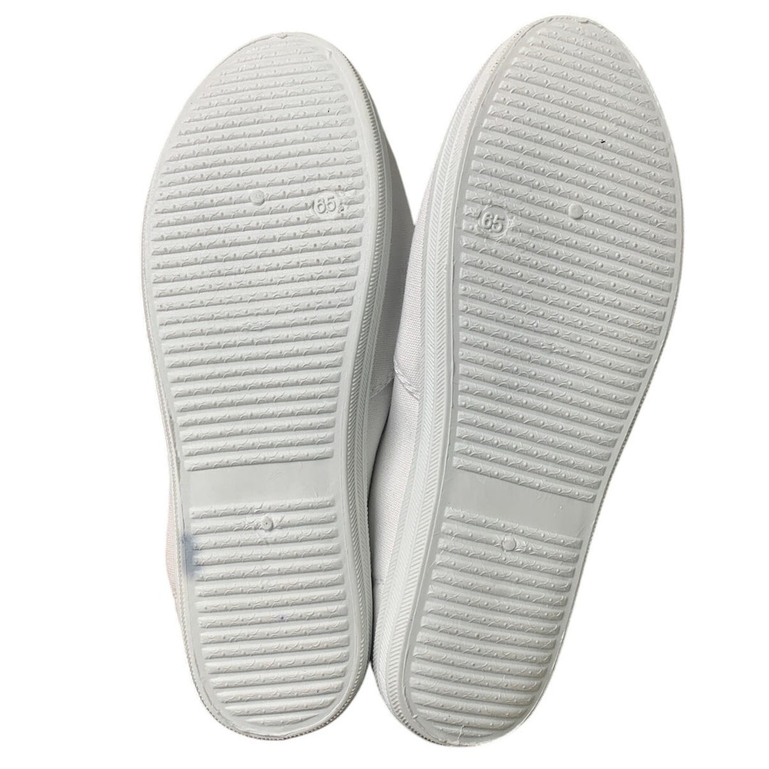 New Shoes8teen Womens Size 6.5 White Sneakers Lace Up Canvas Low Top Shoes