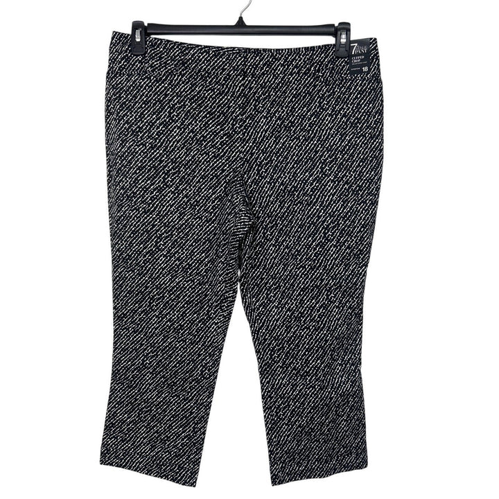 7th Avenue New York &amp; Co Womens Size 18 Cotton Blend Stretch Cuffed Crop Pants