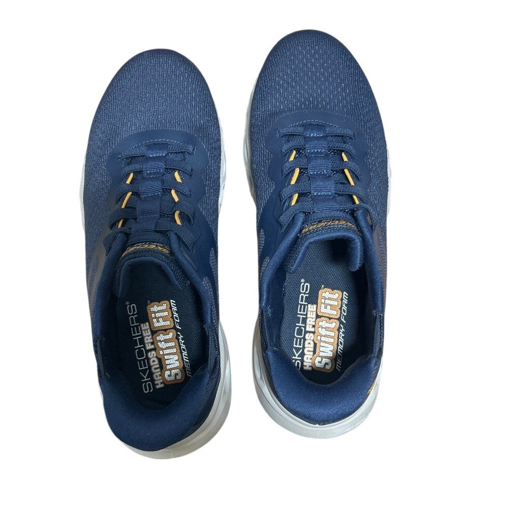 Skechers Mens Size 8 Navy Blue Mesh Hands Free Swift Fit Athletic Sneaker Shoes