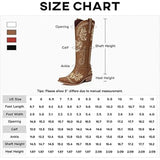 Womens Size 8.5 Brown Faux Leather Wide Calf Knee High 2" Heel Cowboy Boots