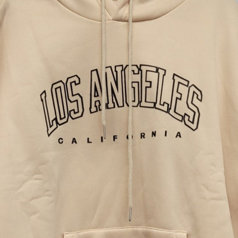 Los Angeles California Womens XL 100% Polyester Hooded Long Sleeve Hoodie