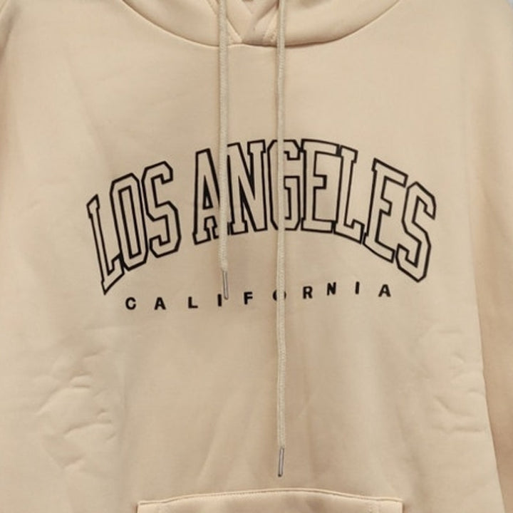 Los Angeles California Womens XL 100% Polyester Hooded Long Sleeve Hoodie