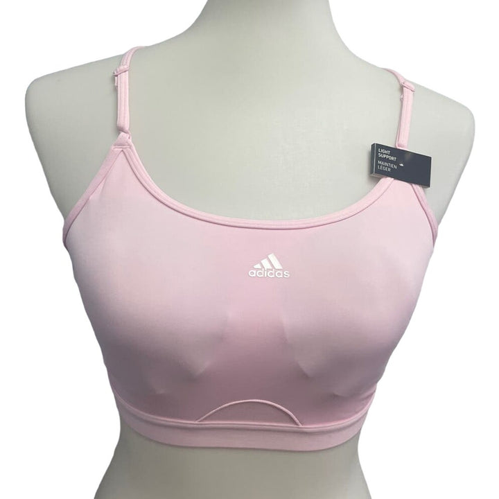 New Adidas Medium 40DD Pink Light Support Removeable Pads Training Sports Bra