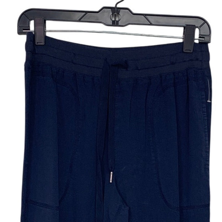 New Aerie Womens Small Navy Blue Drawstring Waist Jogger Pants w Pockets