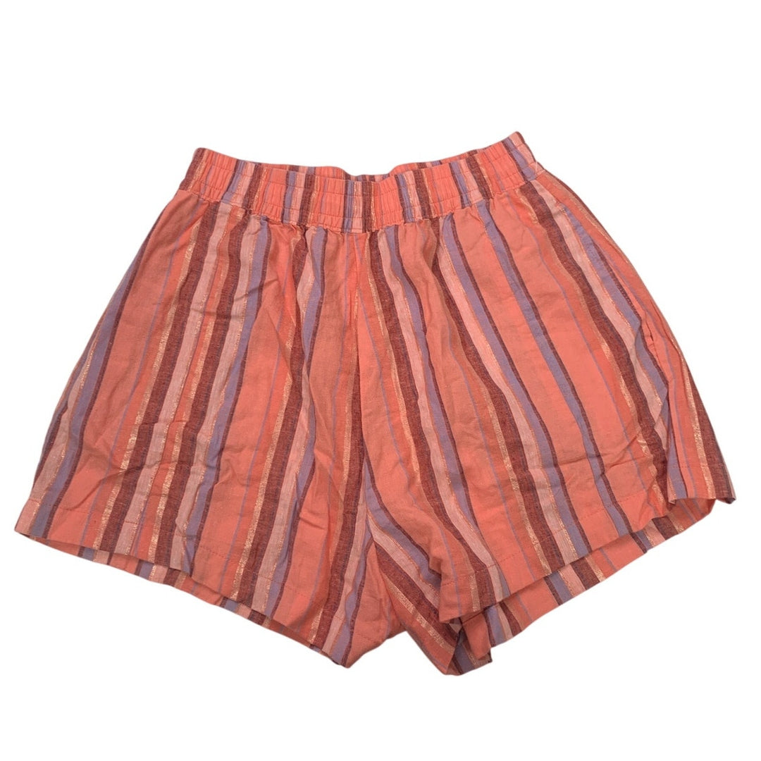 New Aerie Womens Small Elastic Waist Metallic Striped Flowy Lounge Shorts