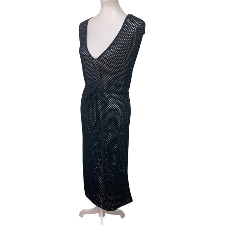 New Aerie Womens XS Crochet Mesh Swim Coverup Maxi Dress Crochet Pullover Cape
