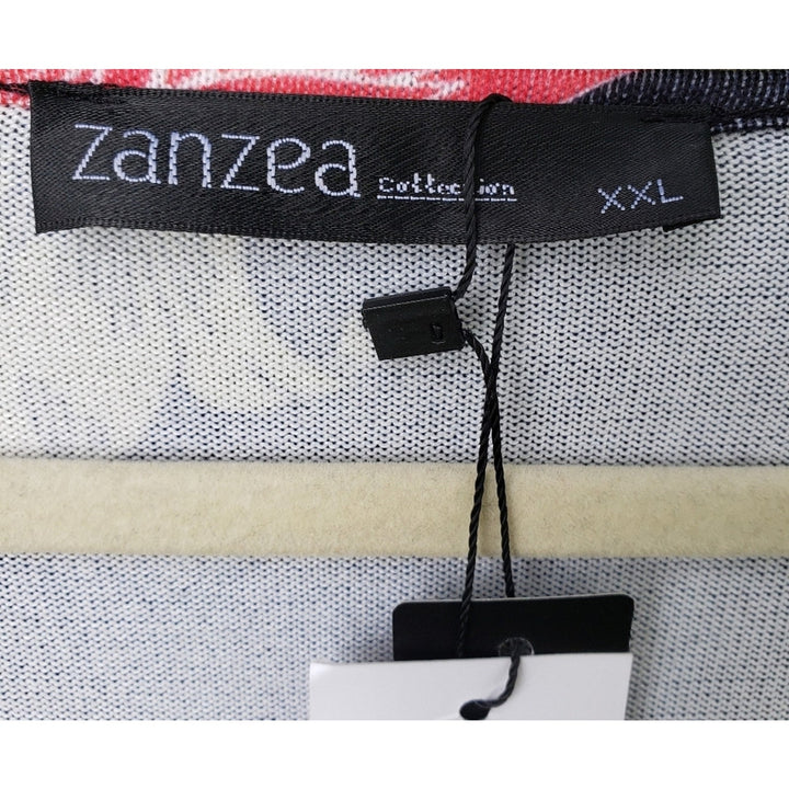 New NWT Zanzea Womens 2X Floral PolySpandex Long Sleeve V Neck Light Sweatshirt