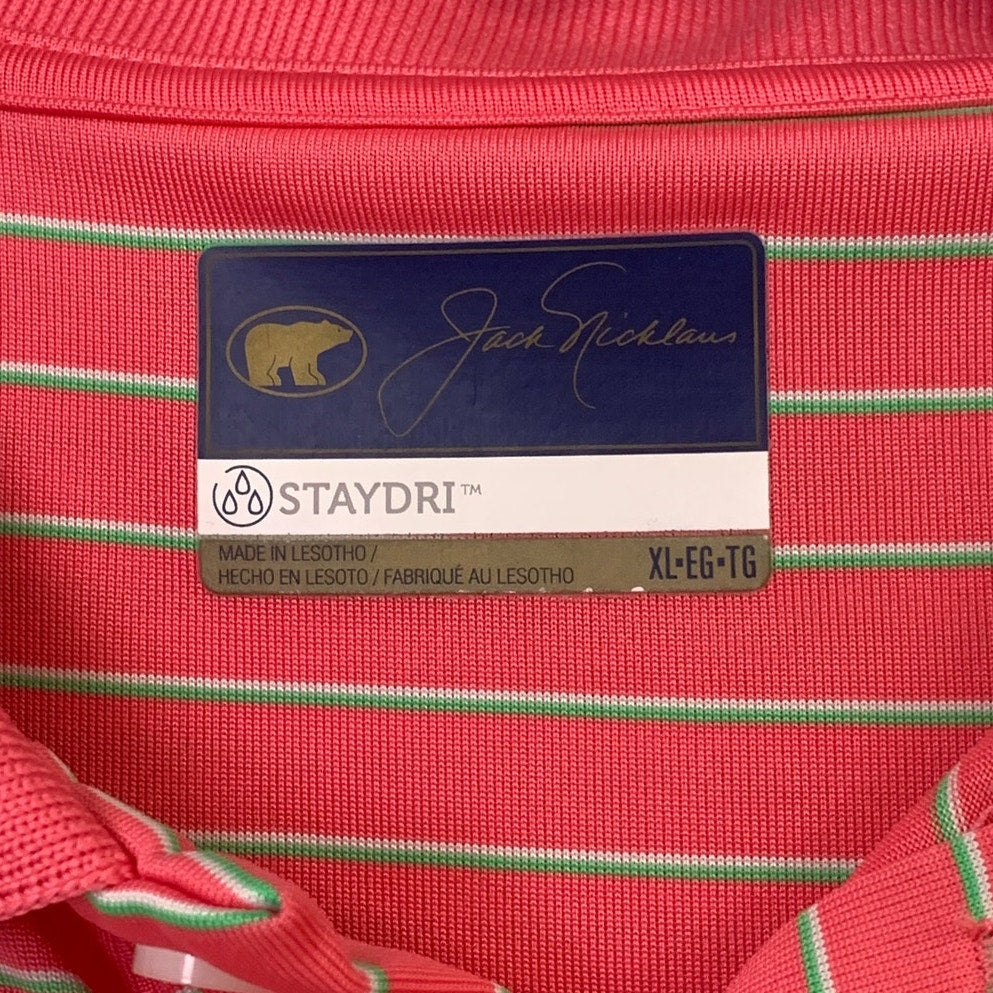 Greg Norman Jack Nicklaus Men XL Stay Dry Striped Solid Short Sleeve Polo Shirts