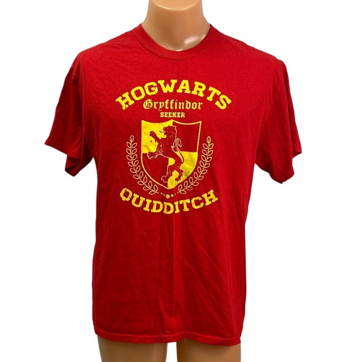 Harry Potter Mens Large Hogwarts Gryffindor Quidditch Seeker Cotton Tee Shirt