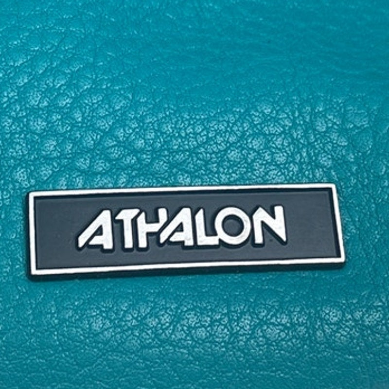 Athalon Womens Teal Aqua Faux Leather Half Moon Adjustable Strap Fanny Pack