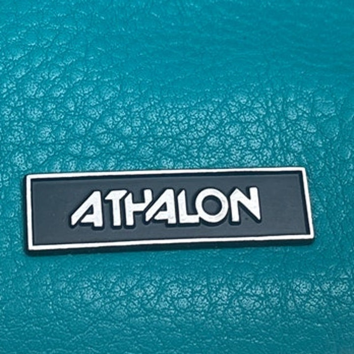 Athalon Womens Teal Aqua Faux Leather Half Moon Adjustable Strap Fanny Pack