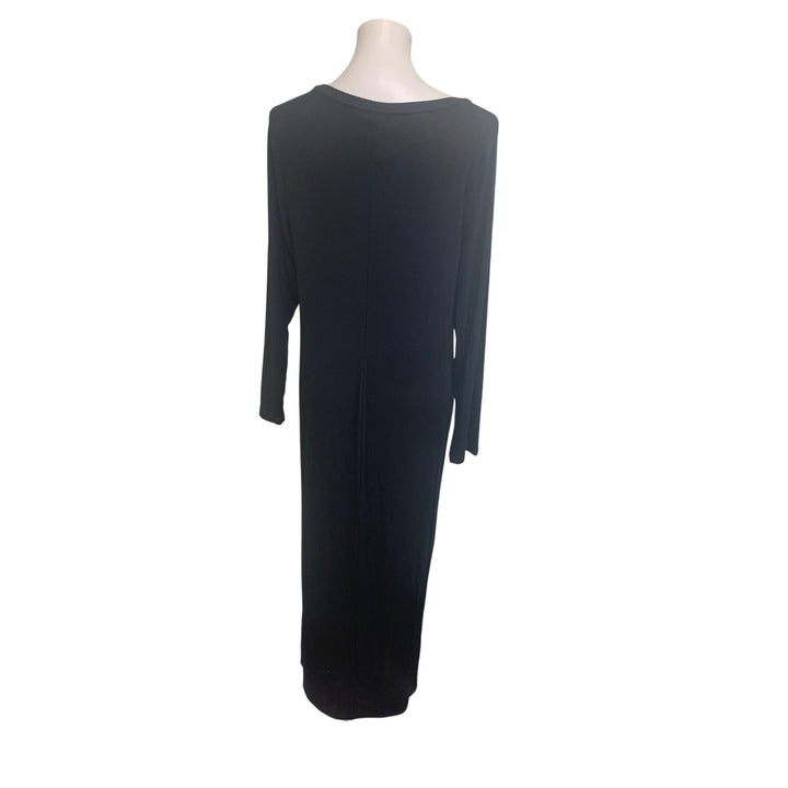 New On 34th Womens Large Stretchy Long Sleeve Scoop Neck Rayon Spandex Dress