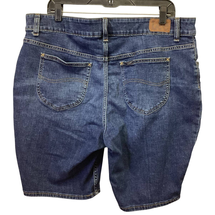 Lee 20W Regular Fit Bermuda Mid Rise Denim Blue Jean Stretch Cotton Blend Shorts