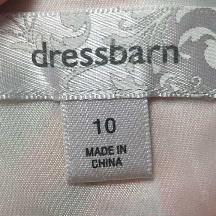 Dress Barn Size 10 V-Neck Cotton Blend Fit &amp; Flare Sleeveless Floral Midi Dress