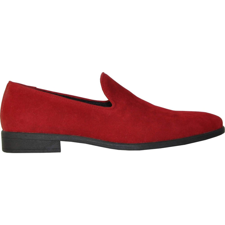 Vangelo Mens Size 14 Red Velvet Slip On Formal Tuxedo Prom Wedding Loafer Shoes