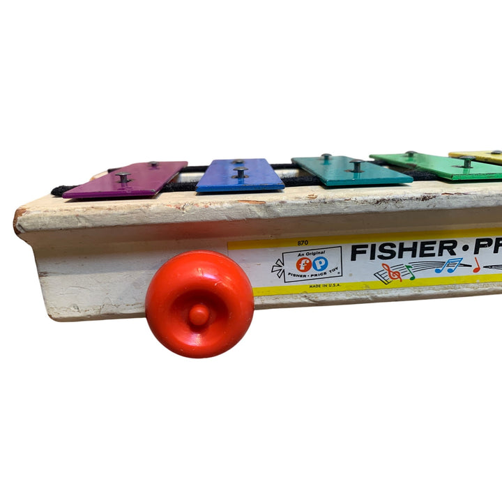 Vintage 1964 Fisher Price Pull A Tune Xylophone Wooden Musical Instrument Toy