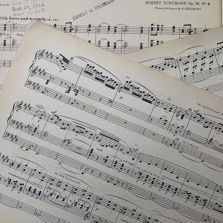 40+ Vintage Sheet Music Dictionary Pages for Scrapbooking Card Making Craft Lot