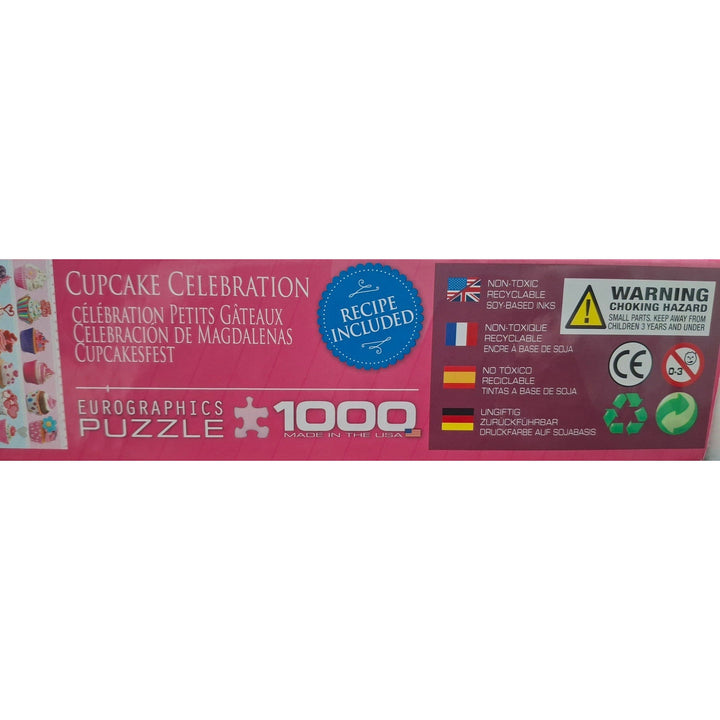 Eurographics Puzzle Cupcake Celebration 1000 Piece Jigsaw Puzzle w Recipe
