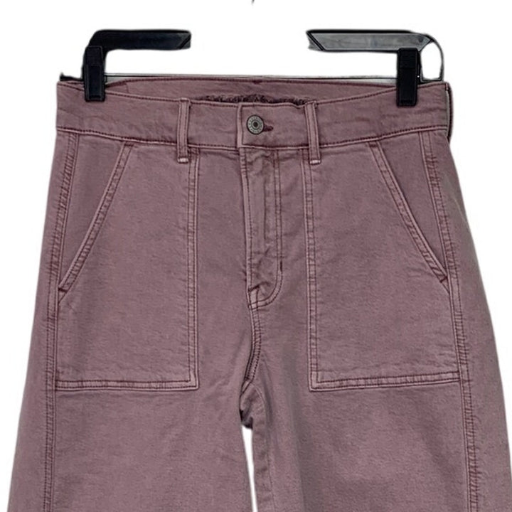 New American Eagle Womens Size 2 Mauve Cotton Blend Denim Skater Jeans