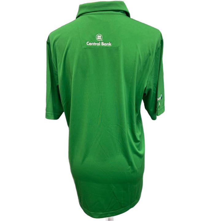 New Antigua Mens Medium Central Bank Young Life Athletic Short Sleeve Polo Shirt