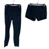 2 Lululemon Athleta Womens Small 4 Black Athletic Shorts Leggings Activewear