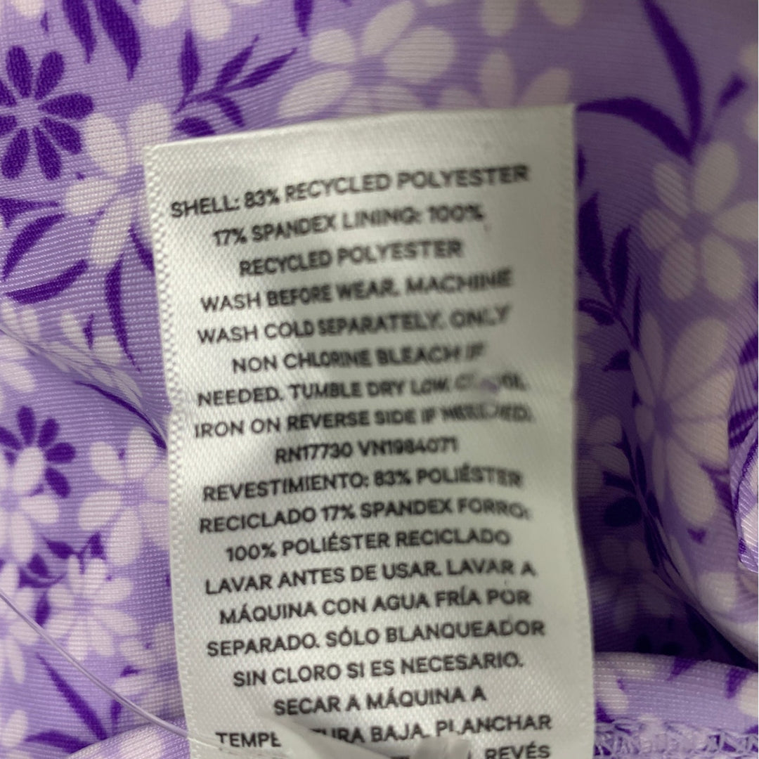 New Art Class Girls Medium (8) UPF 50+ Purple Floral Bikini 2PC Swim Swimsuit