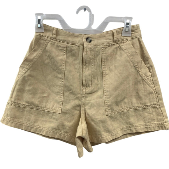 New Universal Thread Womens Size 8 100% Cotton Khaki Front Pocket Short Shorts