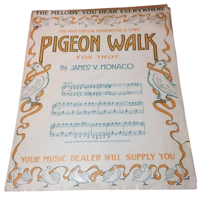 Antique 1915 A Little Lane Without A Turning On The Way To Home Sheet Music