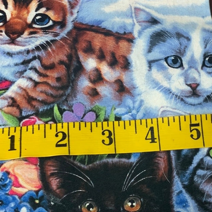 1 YD New David Textiles 36" X 44" Pretty Kitty Cat Feline Quilting Cotton Fabric