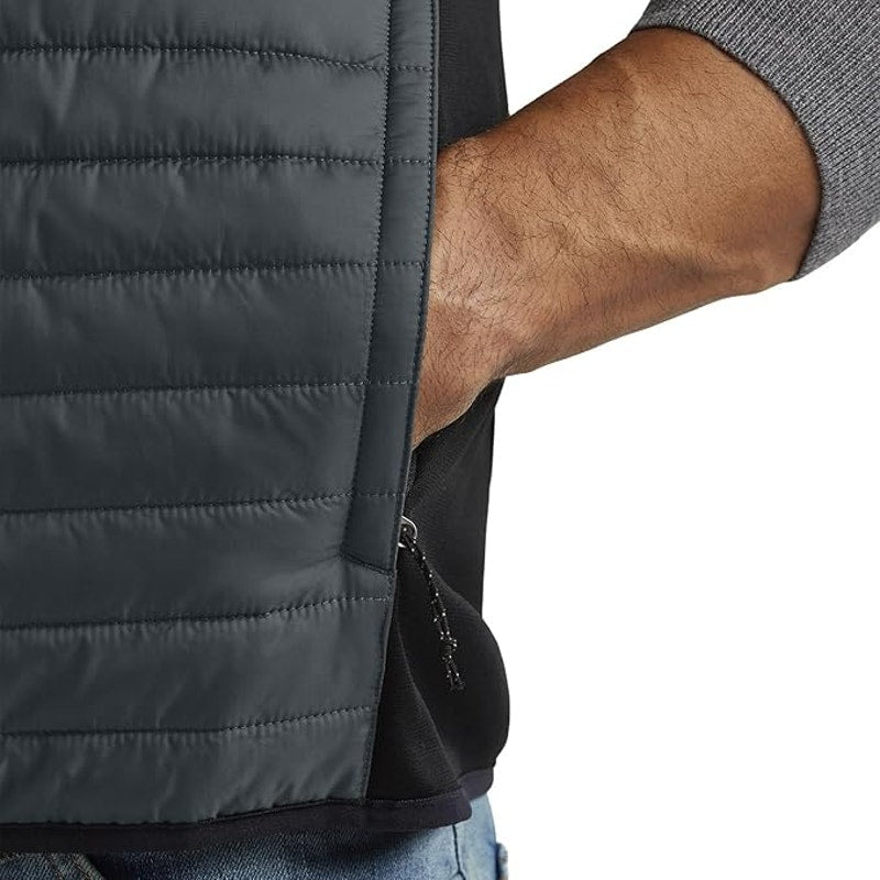 New Eddie Bauer Mens Medium Storm Gray Emberlite StormRepel DWR Hybrid Vest