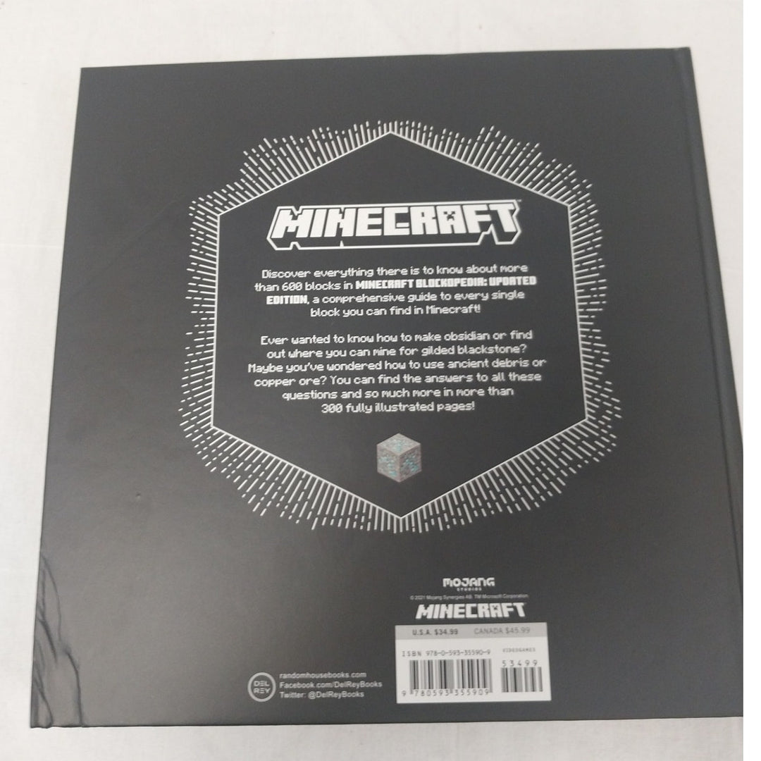 2021 Mojang Minecraft Blockopedia Updated Edition Hardback Strategy Guide Book