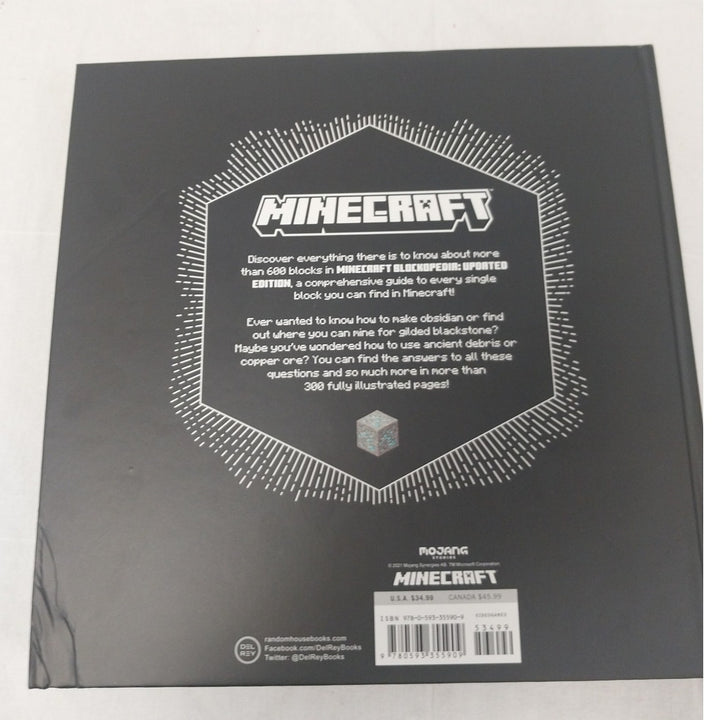 2021 Mojang Minecraft Blockopedia Updated Edition Hardback Strategy Guide Book