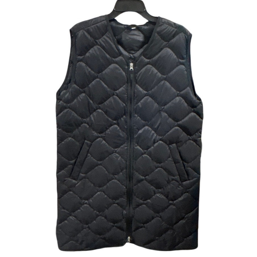 New Eddie Bauer Womens Large Black 650FP Down Shaw Zip Up Long Puffer Vest