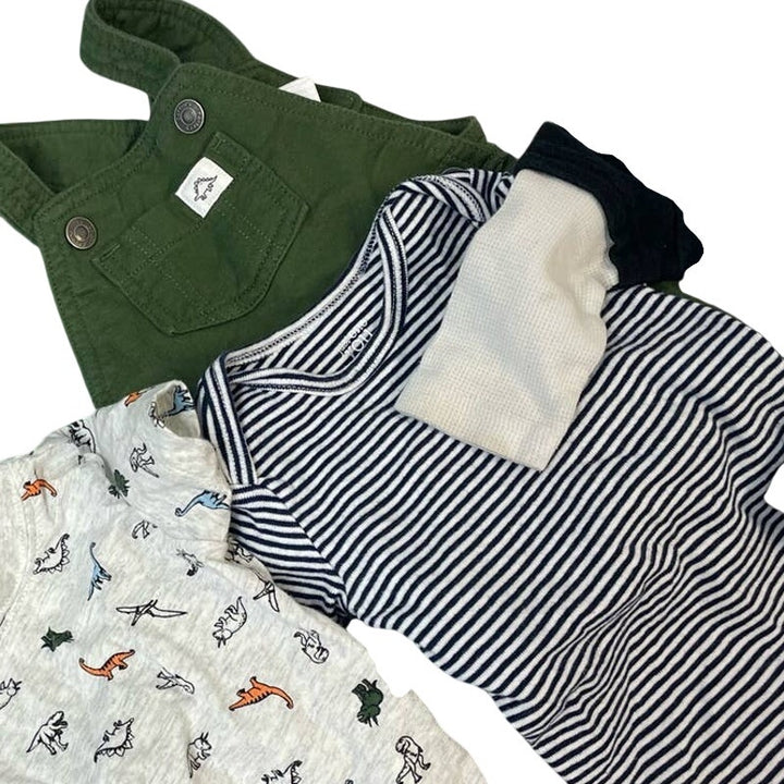6 Baby Boys 6 Months One Piece Carters Circo Short Sleeve Tops Stripe Outfit Lot