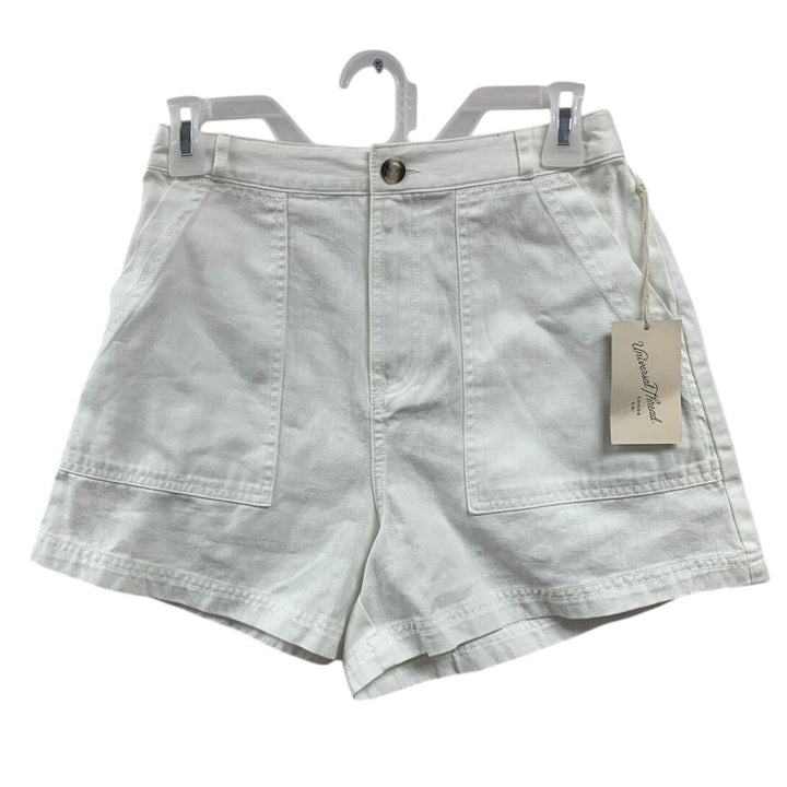 New Universal Thread Womens Size 12 100% Cotton White Front Pocket Short Shorts