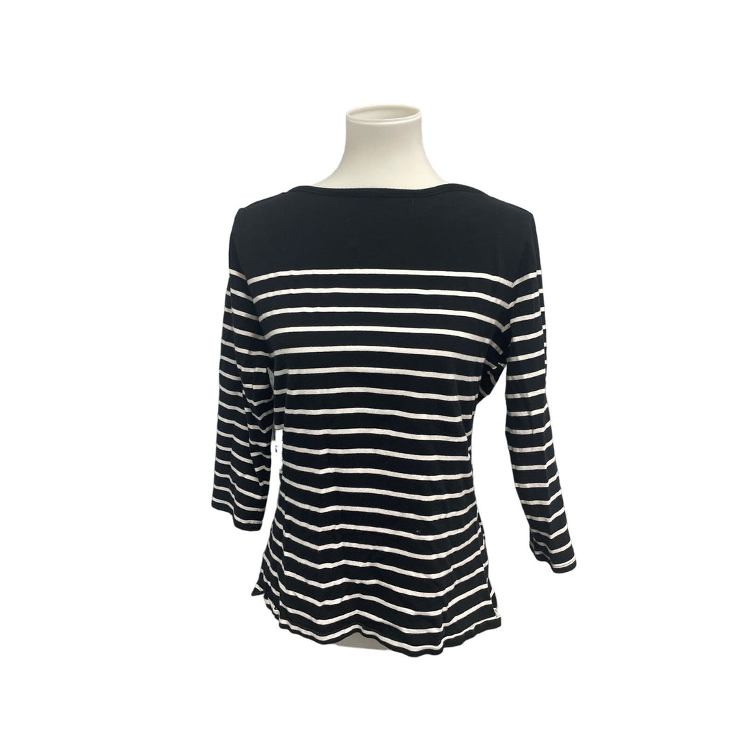 Time &amp; Tru Faded Glory Womens Large Long Sleeve Boat Crew Neck Blouse Top