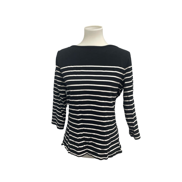 Time &amp; Tru Faded Glory Womens Large Long Sleeve Boat Crew Neck Blouse Top