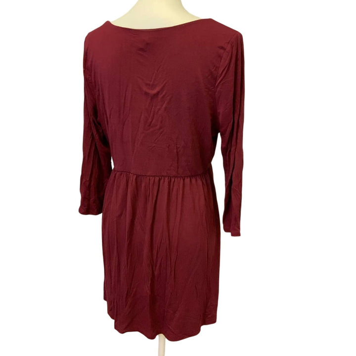 Motherhood Maternity 2X Long Sleeve Polyester Blend Scoop Neck Maternity Top