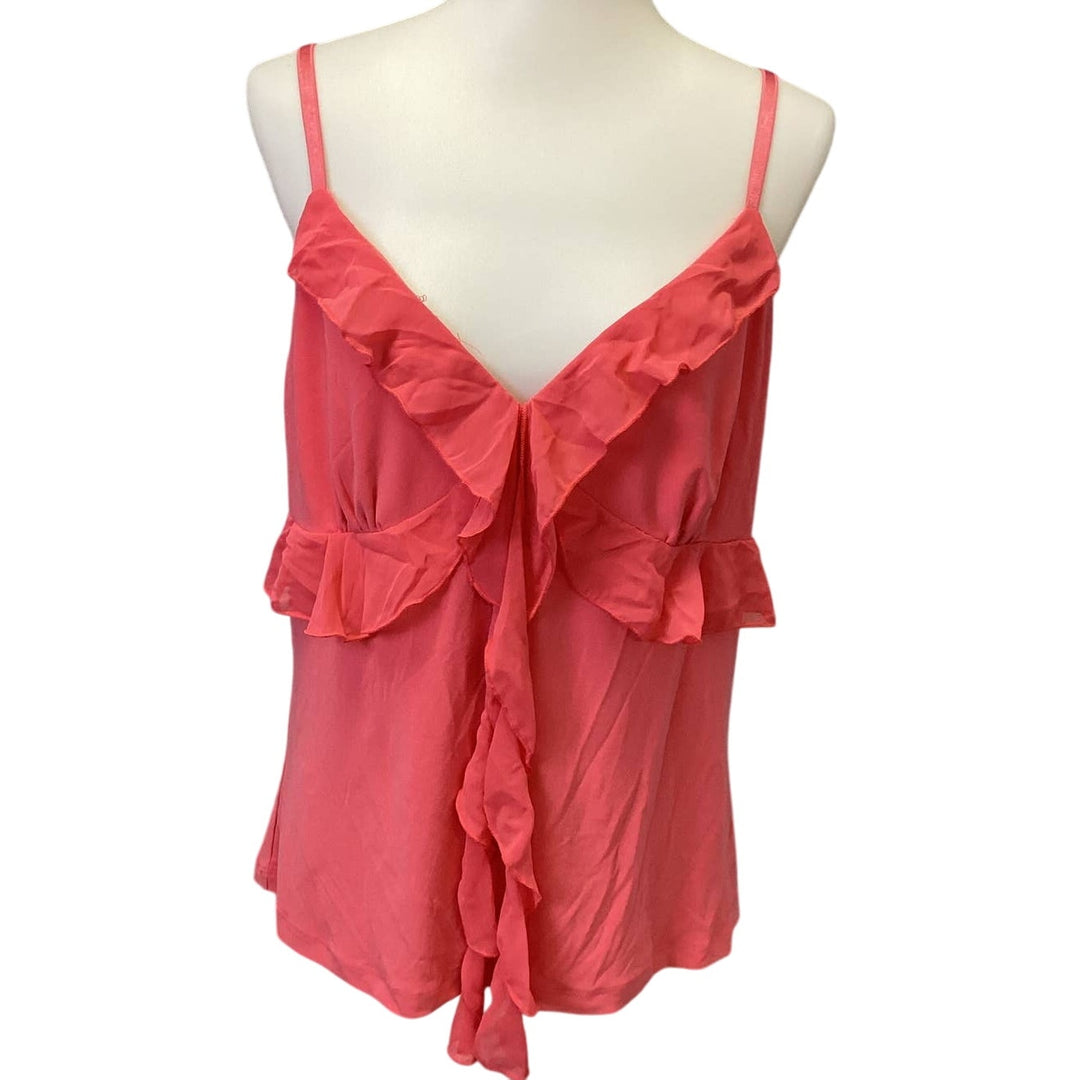 Lot of 2 Fashion Bug XL Sleeveless Flowy Polyester Strappy Cami Tops Blouses