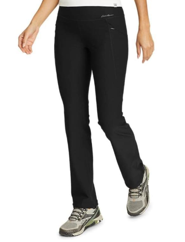New Eddie Bauer Womens XS Black Trail Tight High-Rise Straight Leg Pants